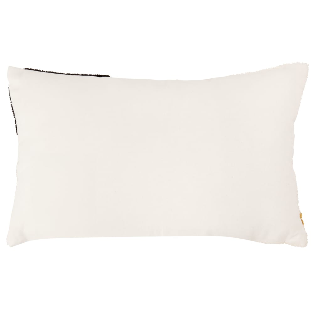 Housse de coussin en coton motif brodé bouclettes blanches 50x30 - Maisons du Monde