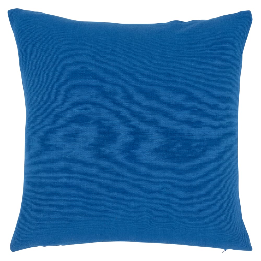 Housse de coussin en coton recyclé bleu 40x40