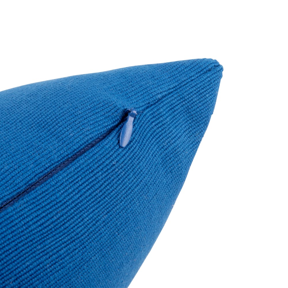 Housse de coussin en coton recyclé bleu 40x40 — vue 3
