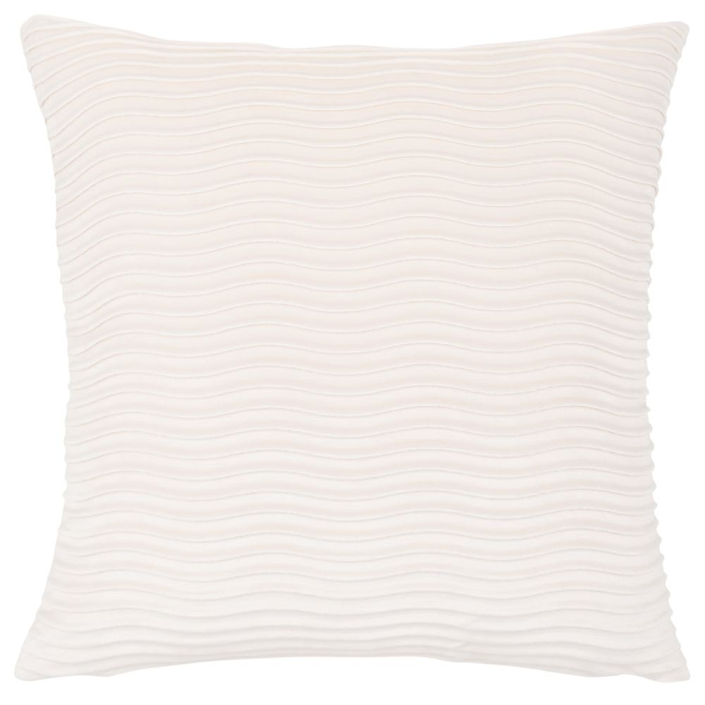 Housse+de+coussin+en+polyester+recycle+plisse+ecru+40x40