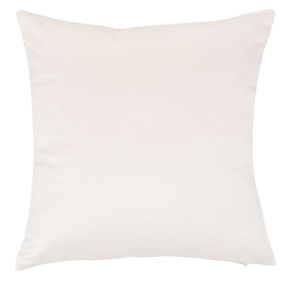 Housse de coussin en polyester recyclé plissé écru 40x40 — vue 3
