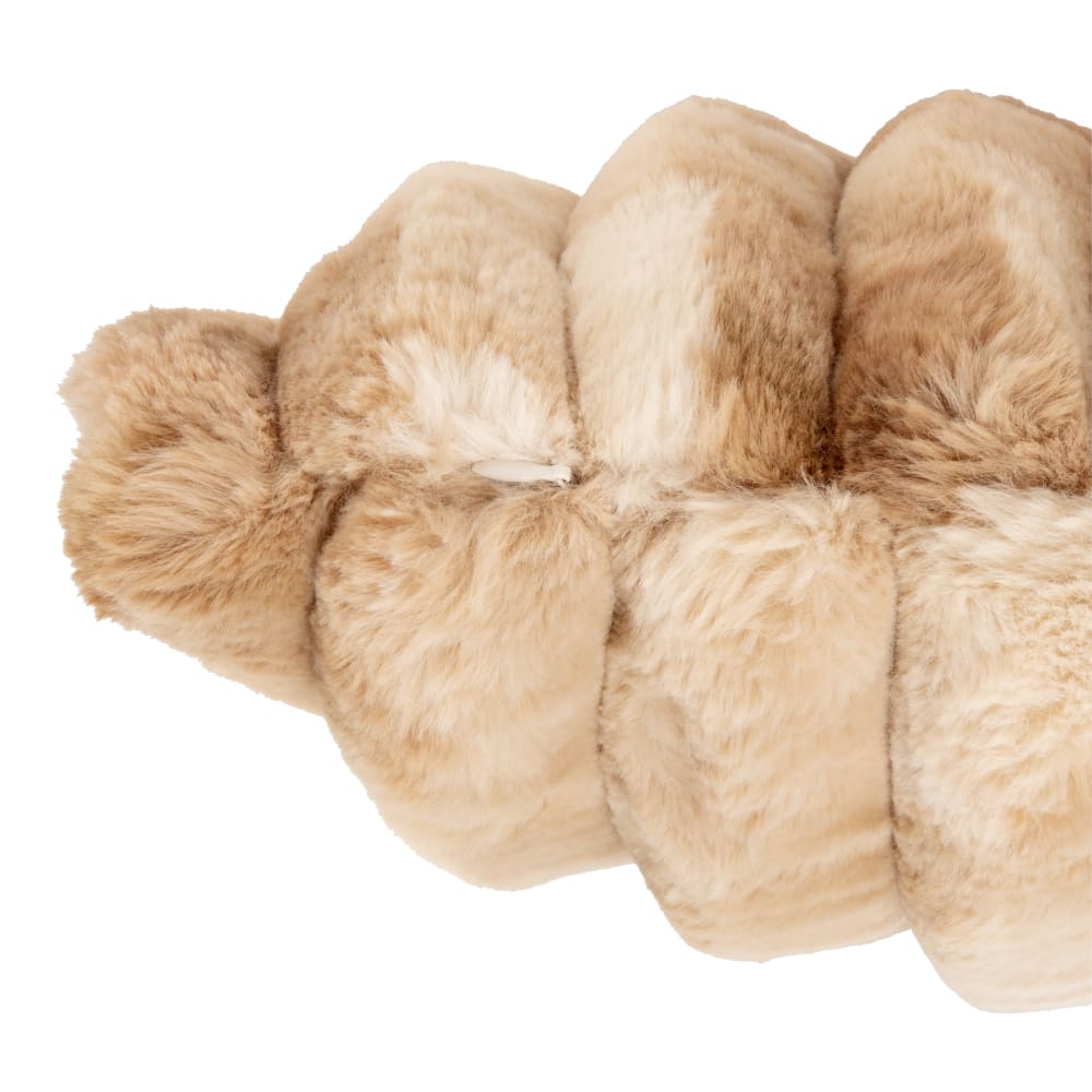 Housse de coussin imitation fourrure beige 40x40 — vue 3