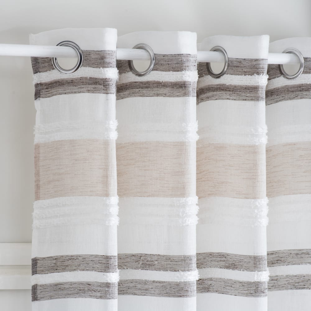 Katoenen ringgordijn met strepen 140x250 - Maisons Du Monde