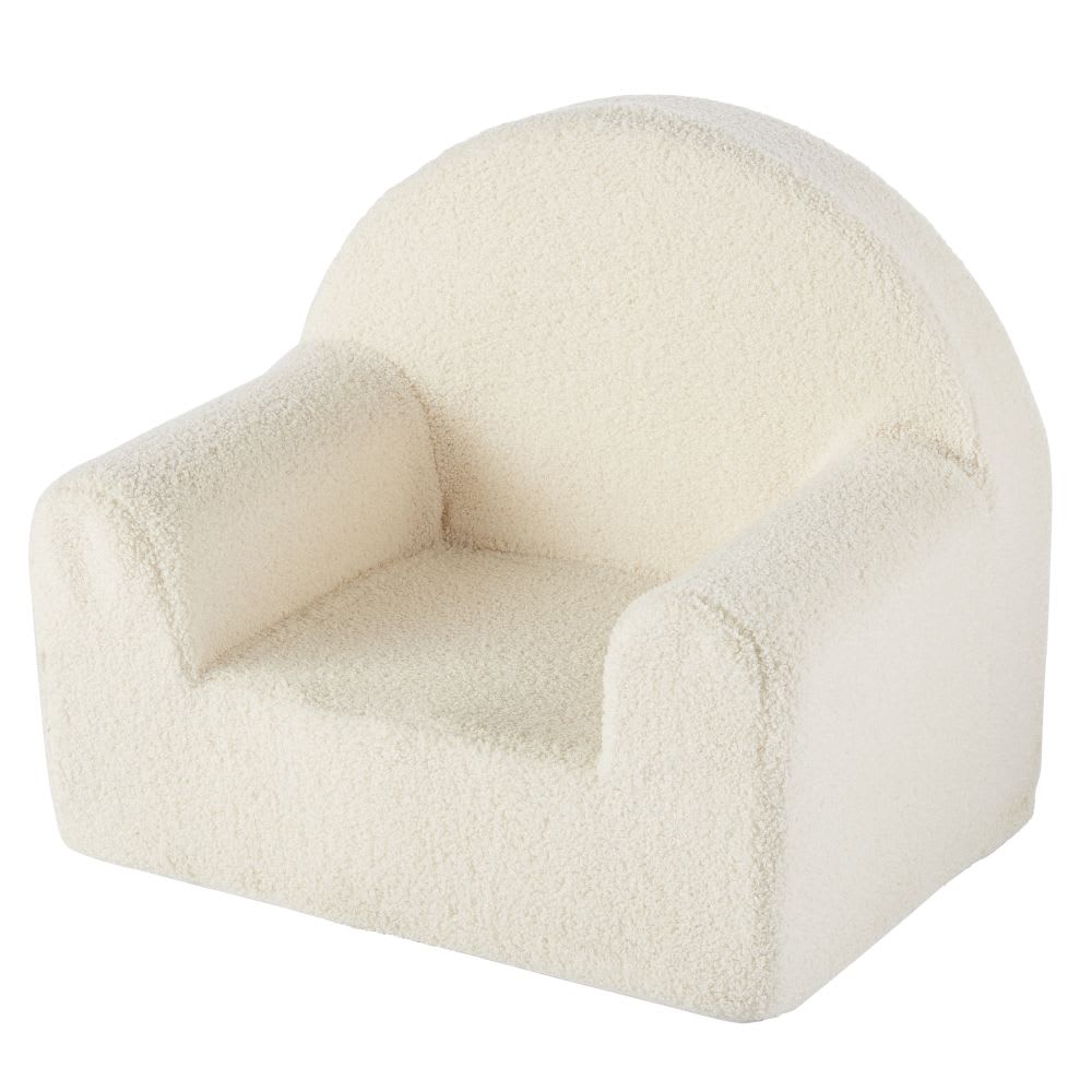 Kindersessel aus weißem Bouclé-Stoff - Maisons Du Monde