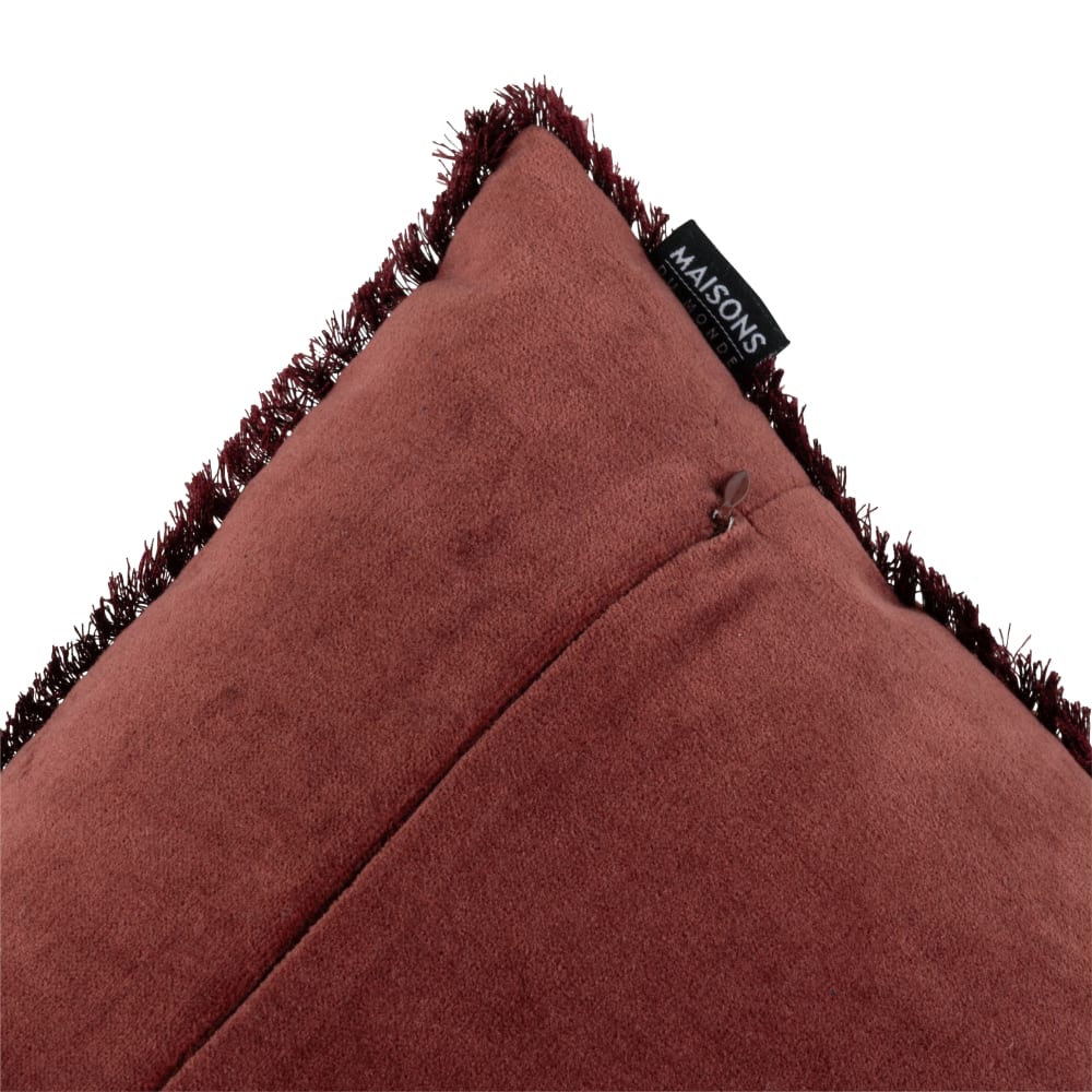 Kissen aus Samt, ziegelrot 60x40cm - Maisons Du Monde