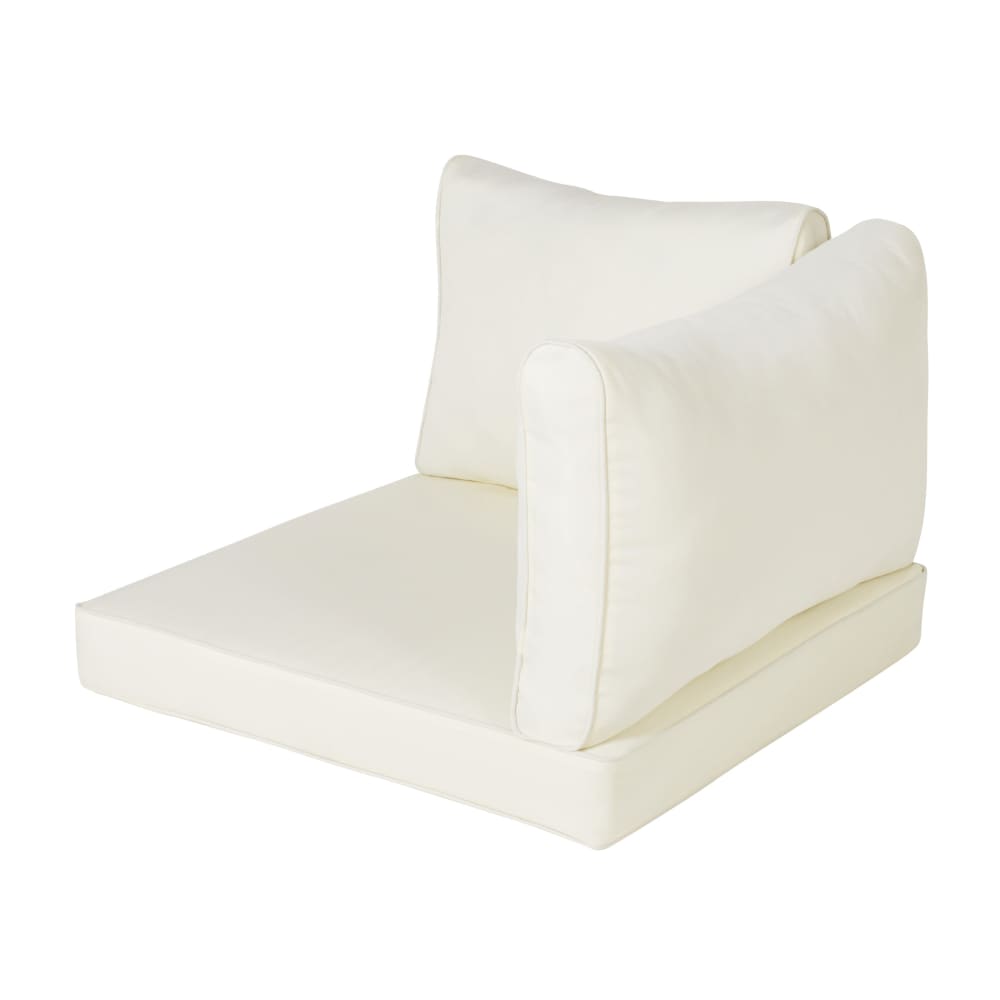 Kissen für Gartensofa-Eckelement, weiß recyceltes Polyester -