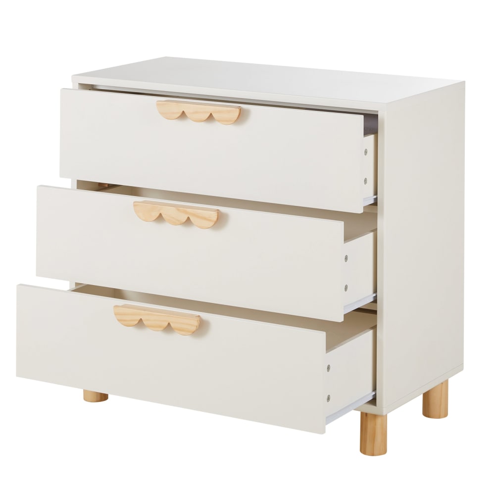 Kommode mit 3 Schubladen, ecru, 83cm - Maisons Du Monde