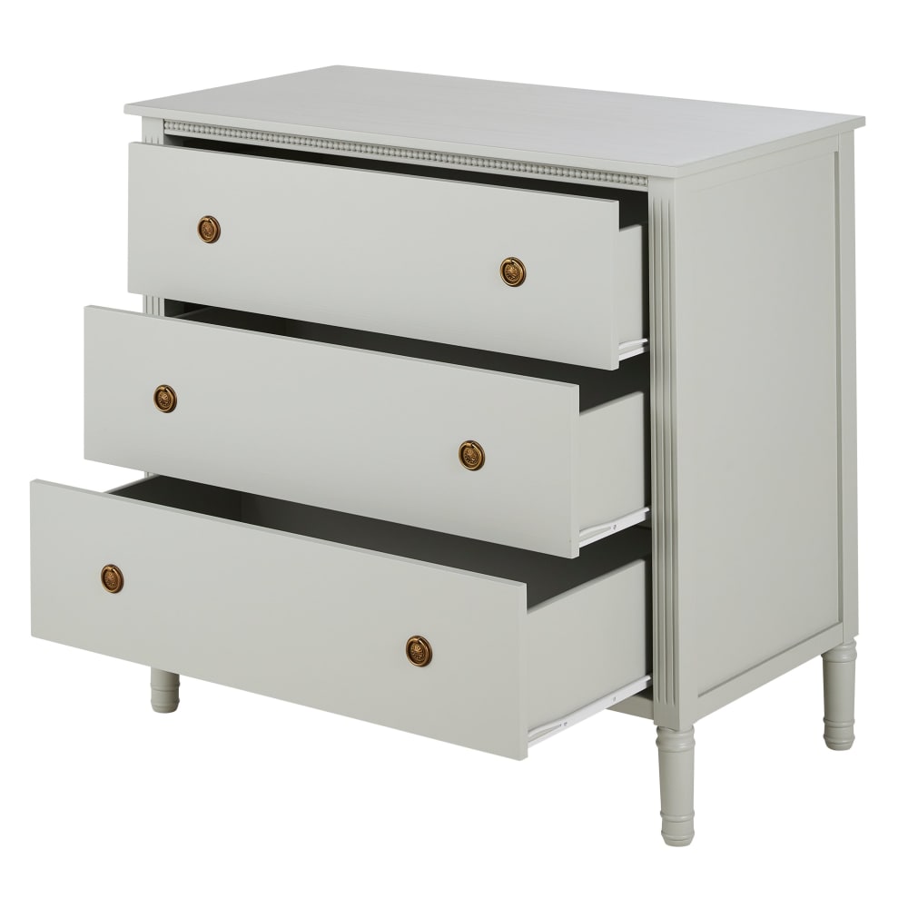 Kommode mit 3 Schubladen, hellgrau, 85cm - Maisons Du Monde