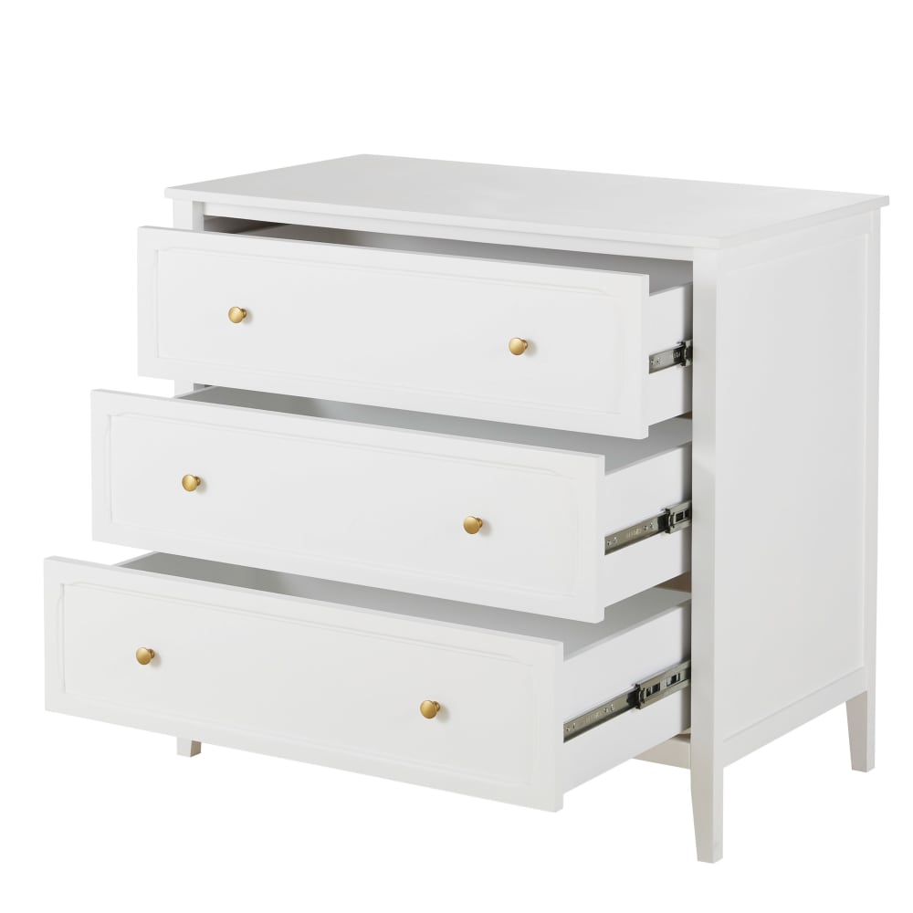 Kommode mit 3 Schubladen, weiß, 90cm - Maisons Du Monde