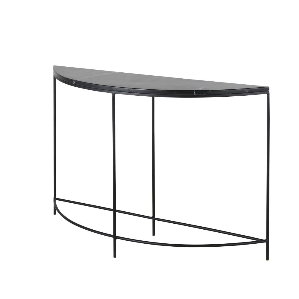 Konsole aus schwarzem Metall und Marmor - Maisons Du Monde