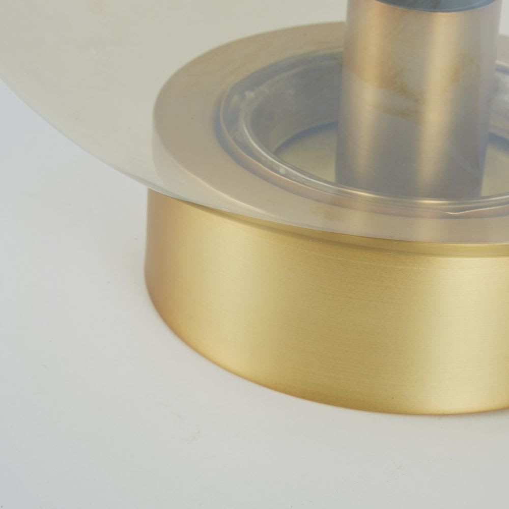 Lampada forma lampadina in vetro e metallo dorato - Maisons du