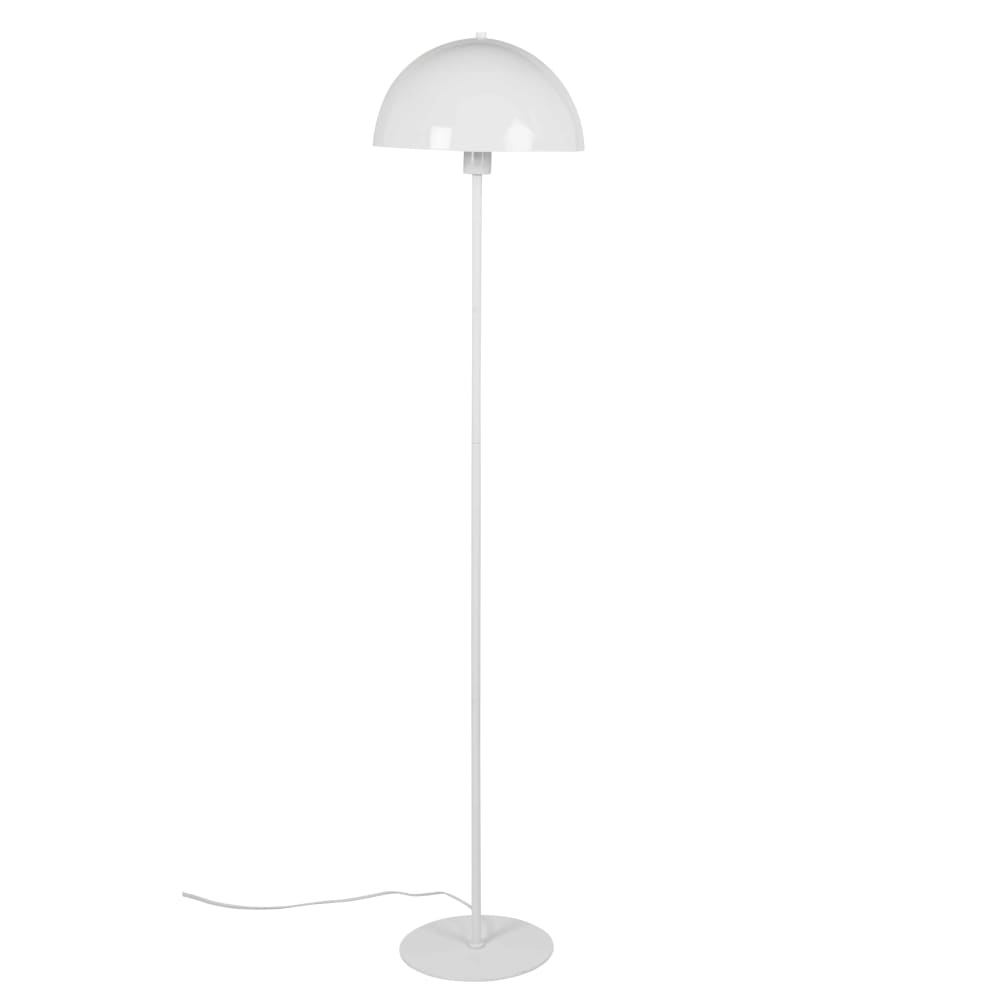 Lampadaire champignon en métal laqué blanc H145