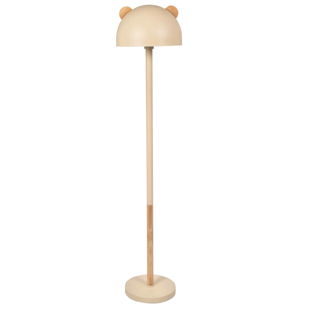 Lampadaire en bois d'hévéa beige avec oreilles H141