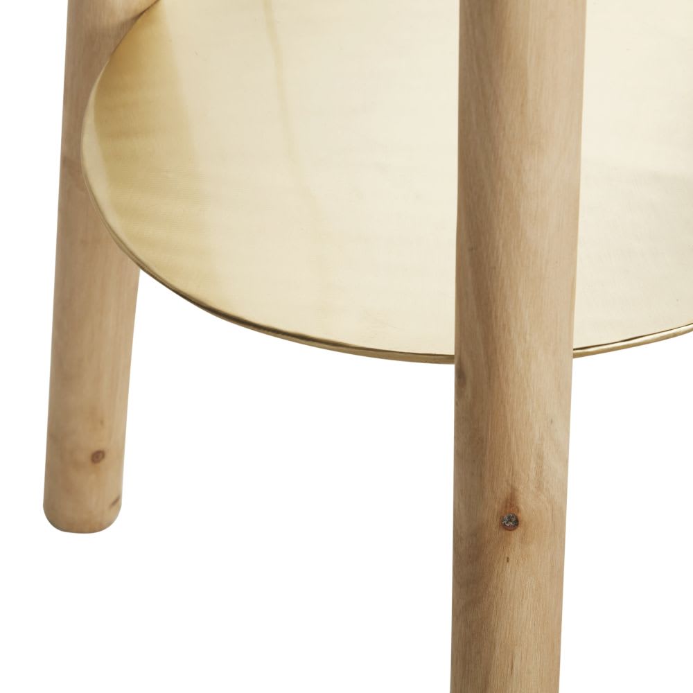 Lampadaire en bois de manguier et abat-jour en jute, H161 cm — vue 3