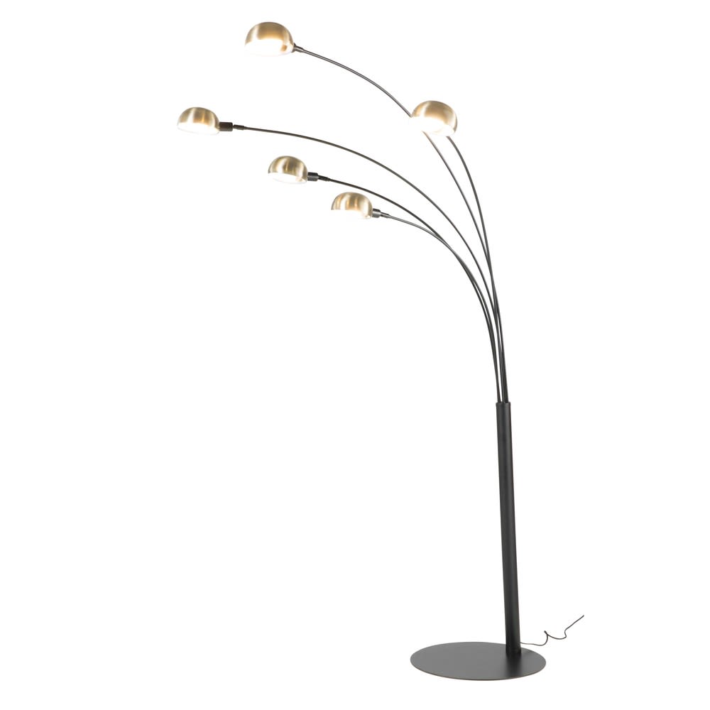 Lampadaire en métal noir et bronze H198 - Maisons du Monde