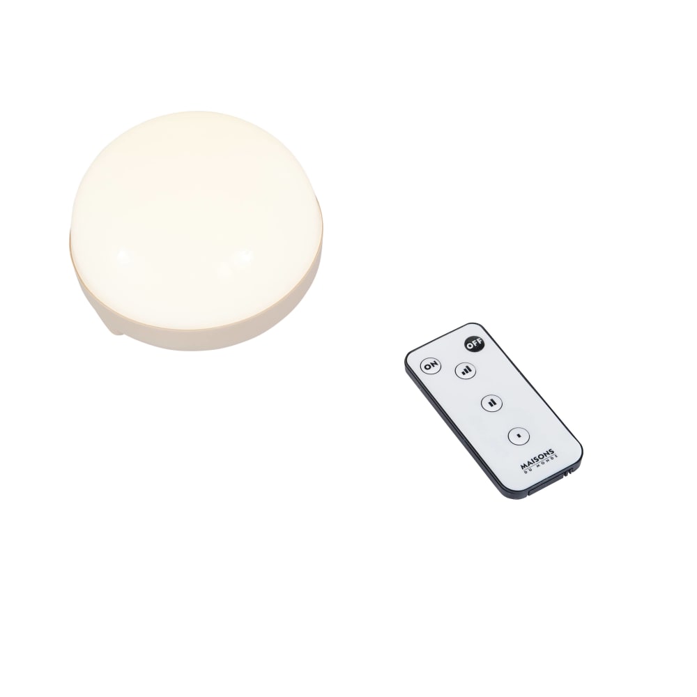 Lampadaire extérieur sans fil et rechargeable en rotin H165 — vue 4