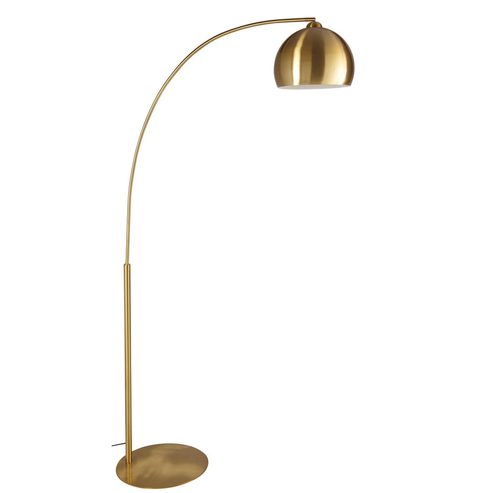 Lámpara de pie de arco de metal dorado Alt. 206 cm - Maisons du Monde