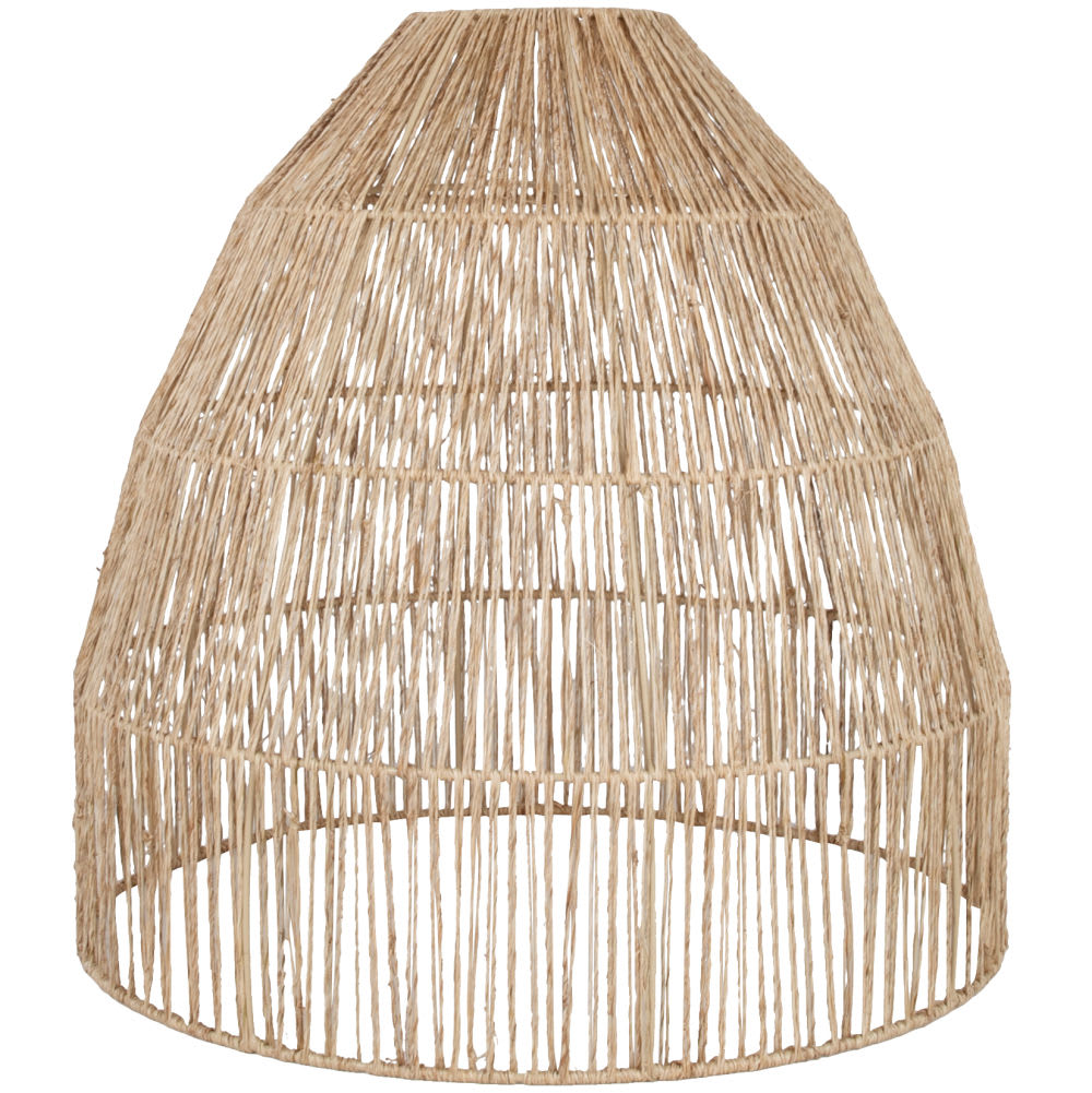 Lámpara de techo de yute beige y metal D.40