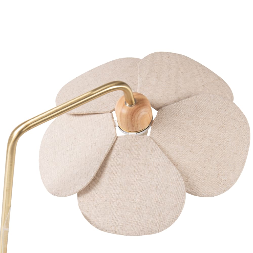 Lampe à poser pétale en bois d'hévéa tricolore (Maisons du Monde) - Image 1