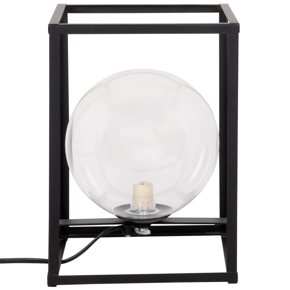 Lampe cubique en métal noir - Maisons du Monde