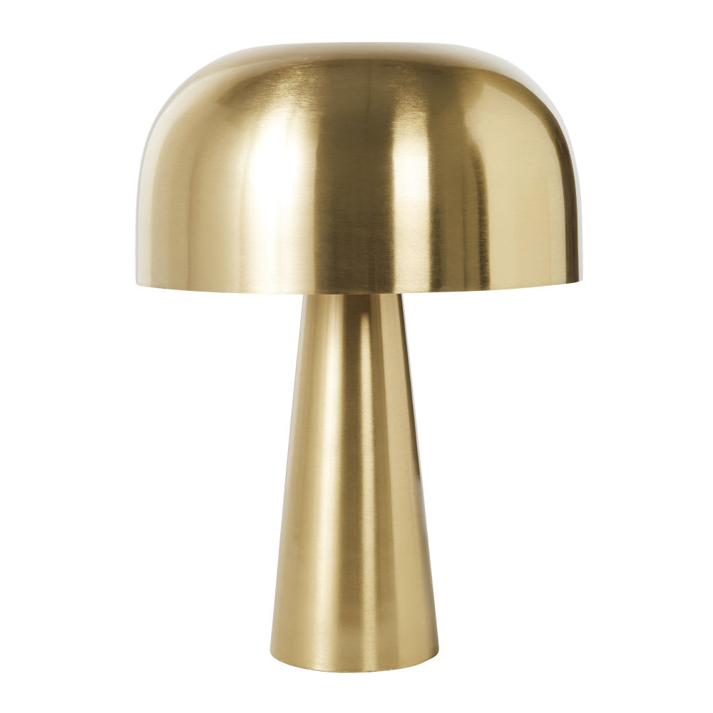Lampe en acier coloris laiton, H46 cm