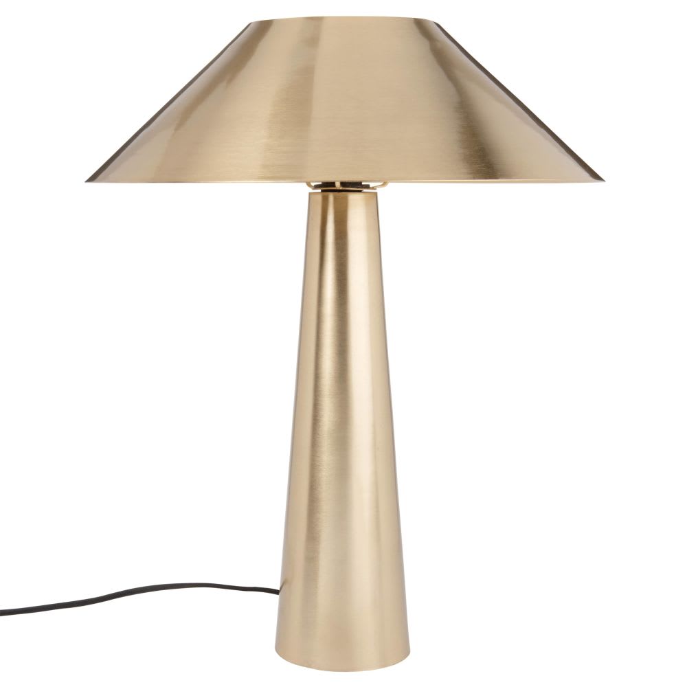 Lampe en acier doré, H49 cm