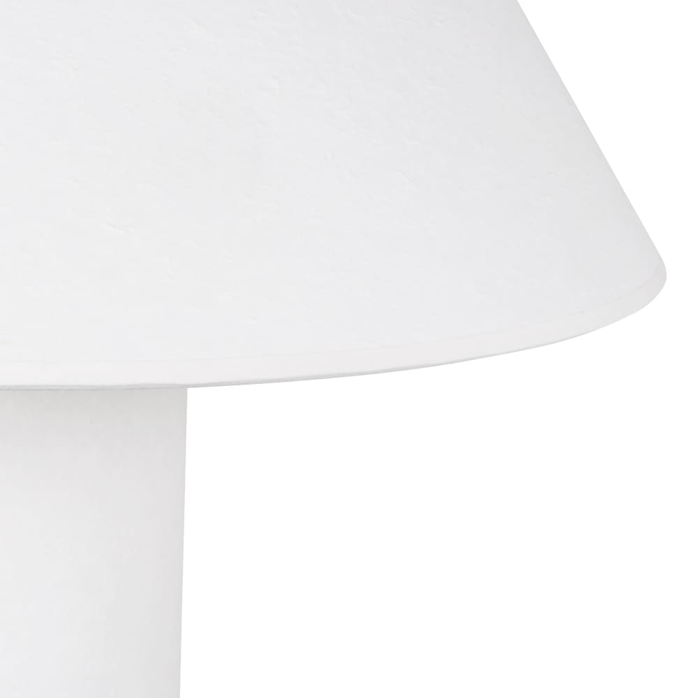 Lampe und Lampenschirm aus ungebleichtem Pappmaché - Maisons Du
