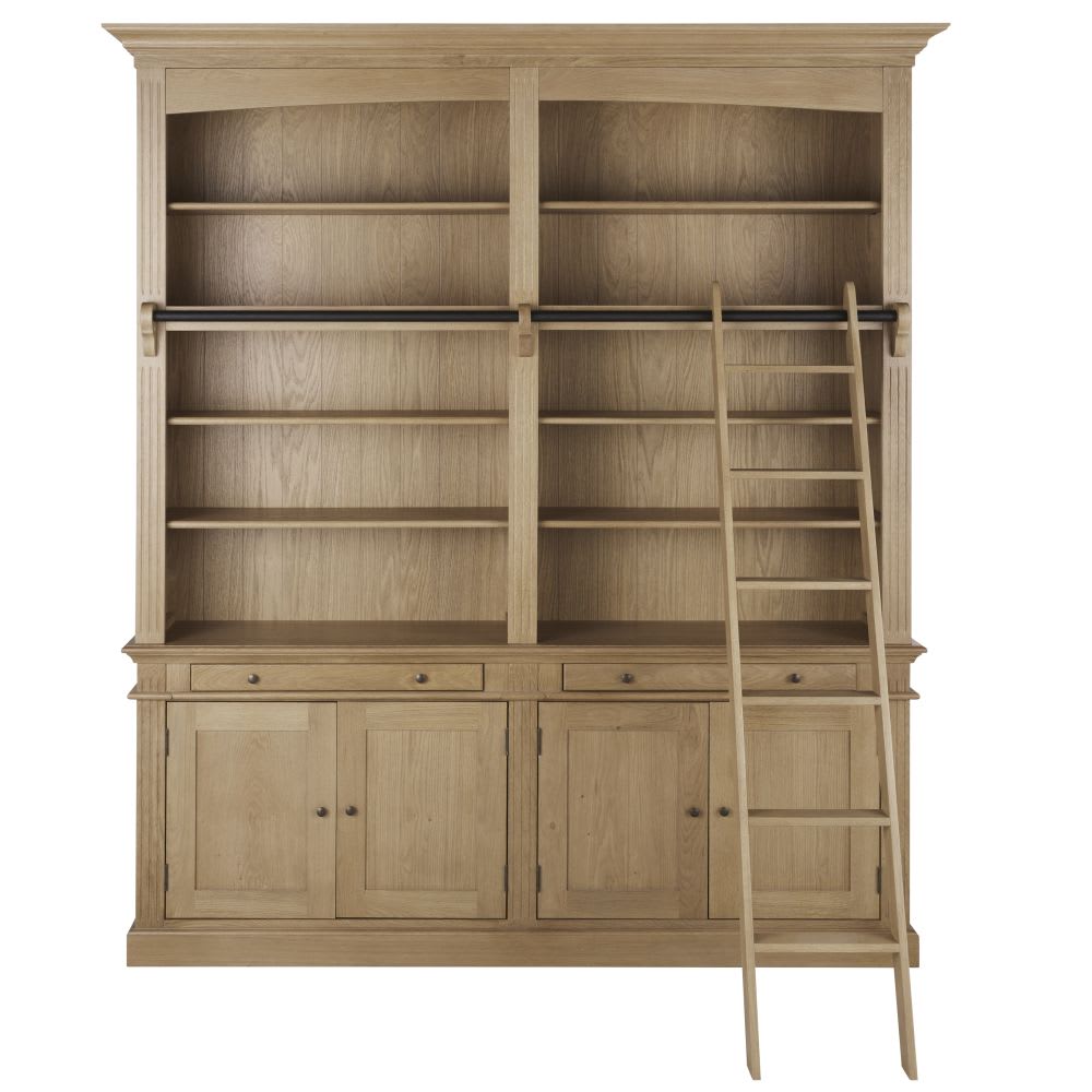 Librería con 2 cajones, 4 puertas