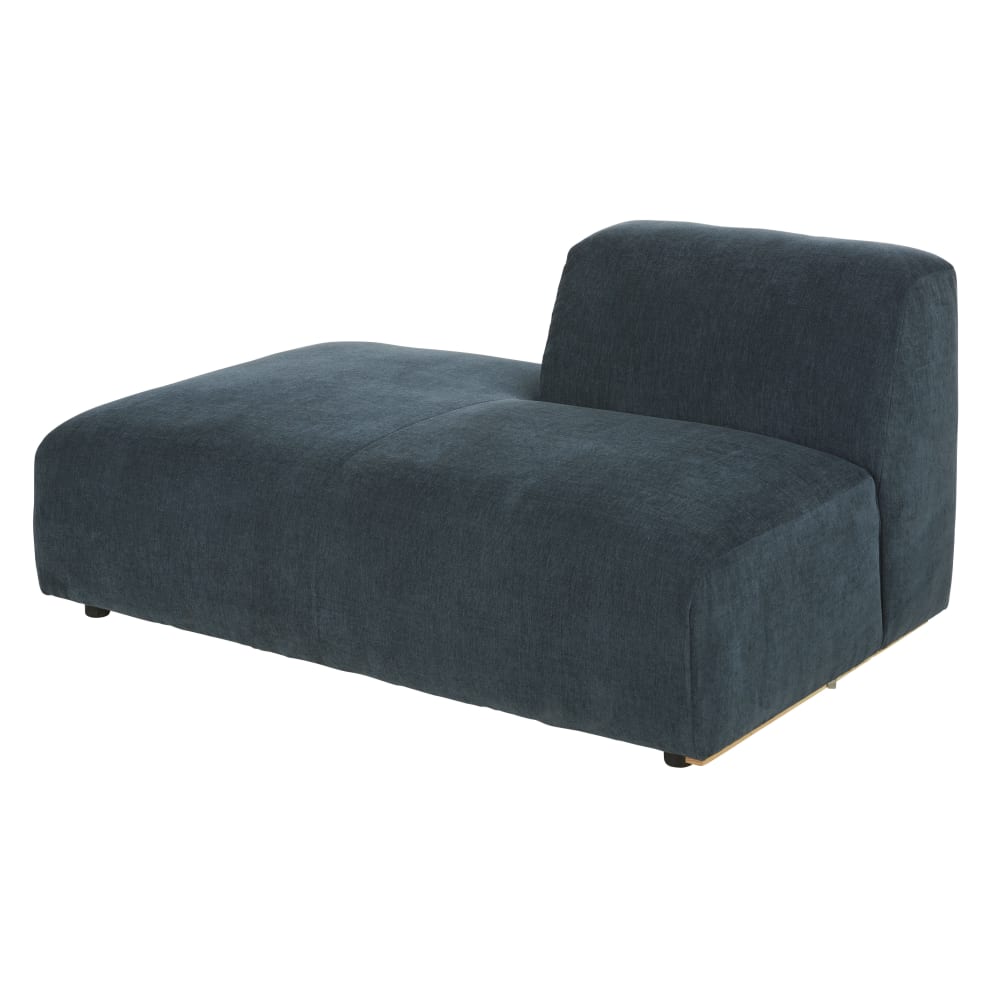 Linkse chaise longue voor modulaire zetel, blauw - Maisons Du Monde