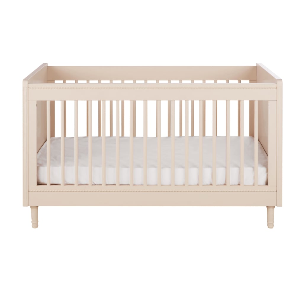 Lit+bebe+evolutif+beige+rose+70x140
