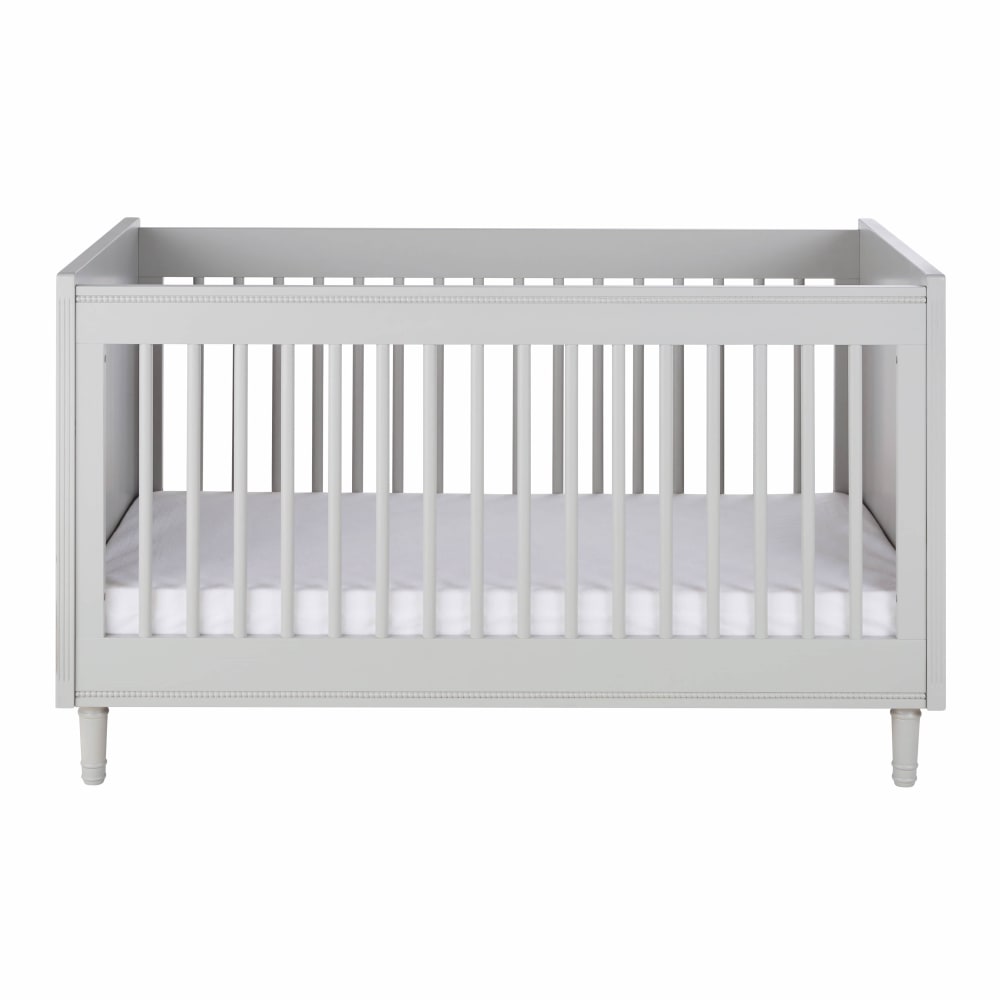Lit+bebe+evolutif+gris+clair+70x140