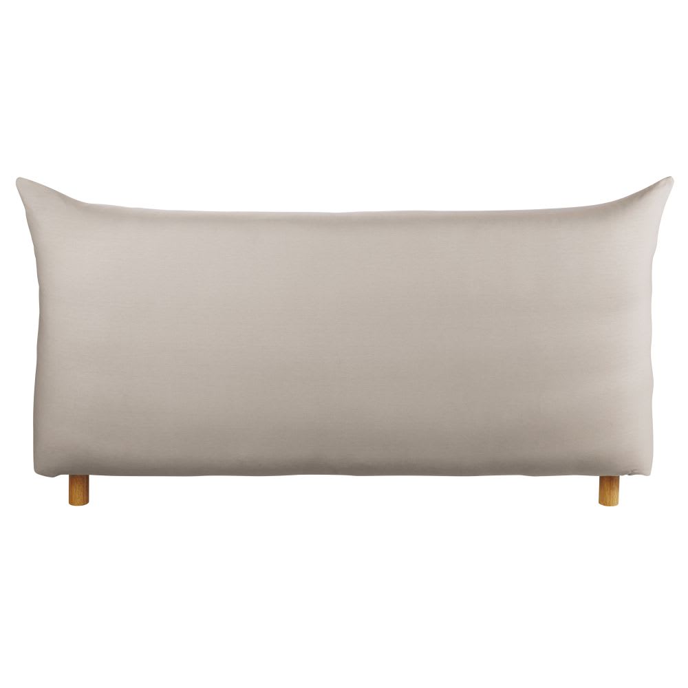 Lit en tissu polyester beige 160x200 - Maisons du Monde