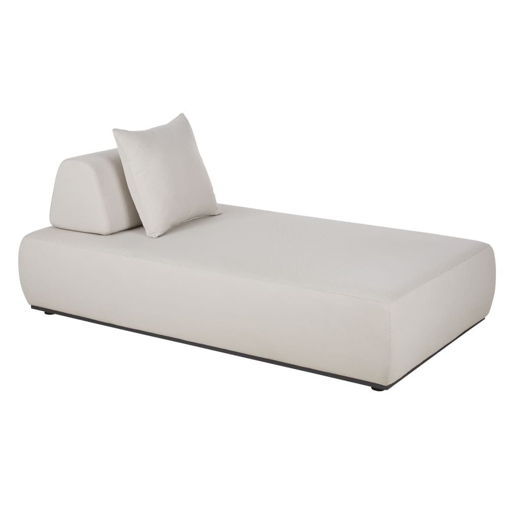Longchair aus perlgrau recyceltem Polyester - Maisons Du Monde