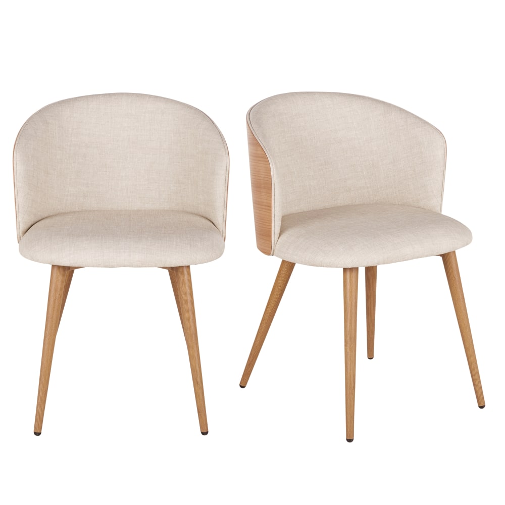 Lot de 2 chaises professionnelles beige tramé