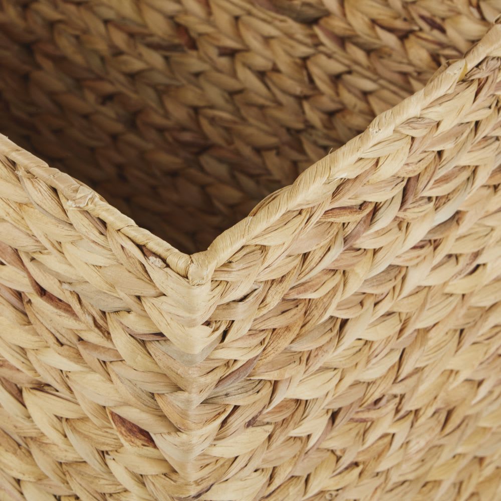 Malle avec couvercle en jacinthe d'eau beige — vue 4