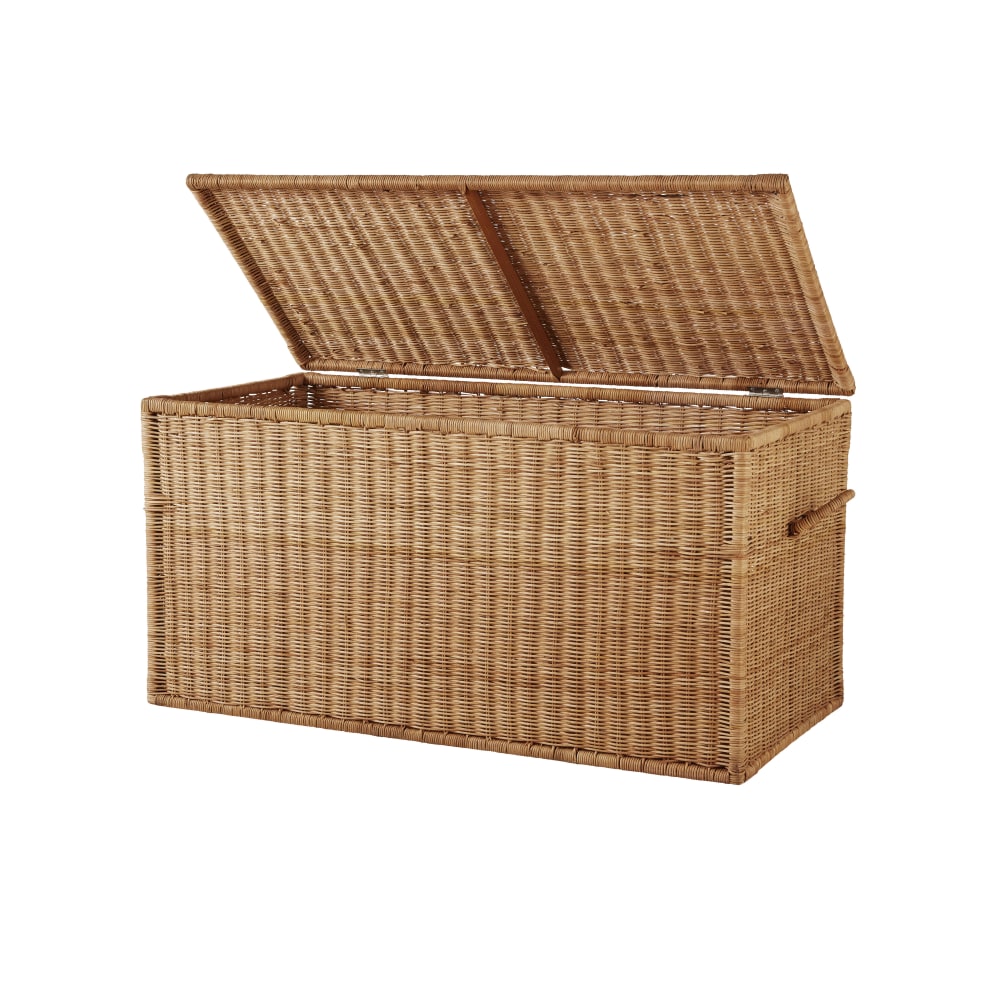 Malle en rotin tressé