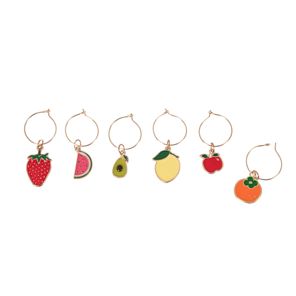Marque-verres fruits en métal multicolore (x6) - Maisons Du Monde