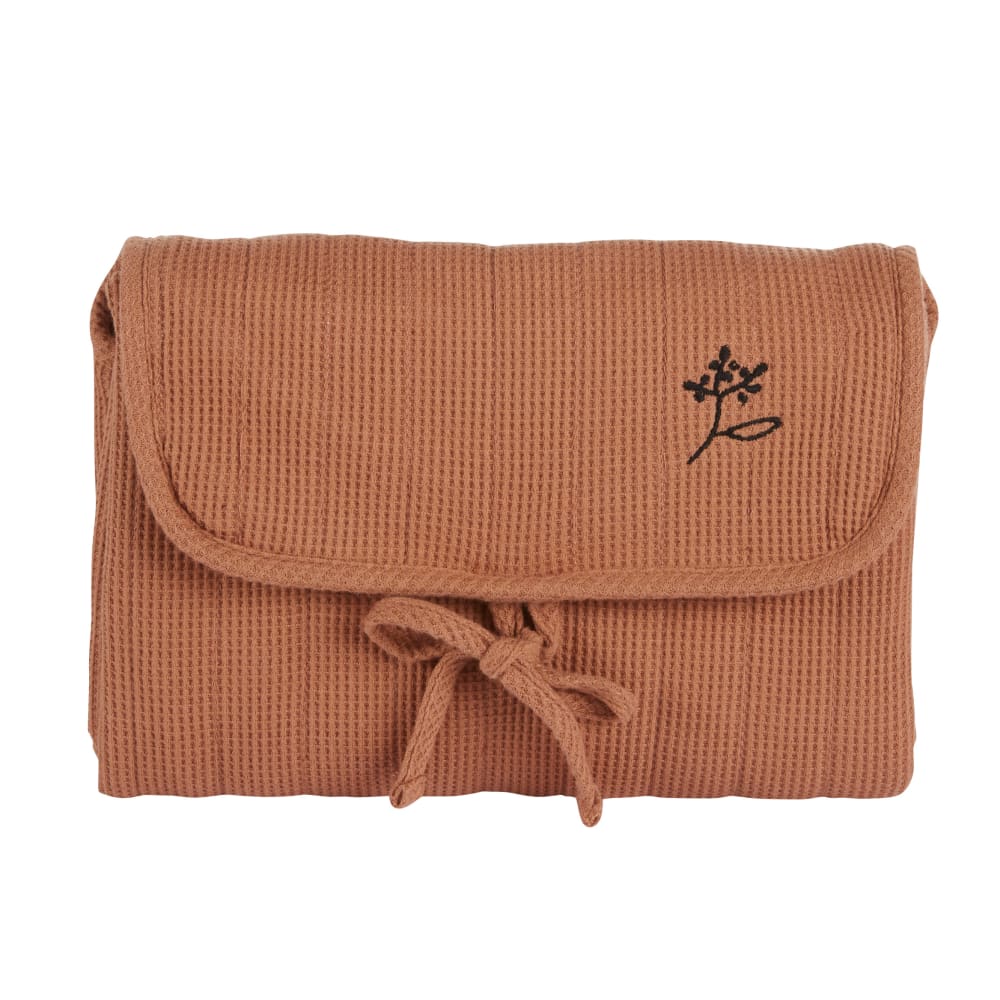 Maisons du Monde - Matelas à langer bébé de voyage en coton biologique marron, noir et blanc