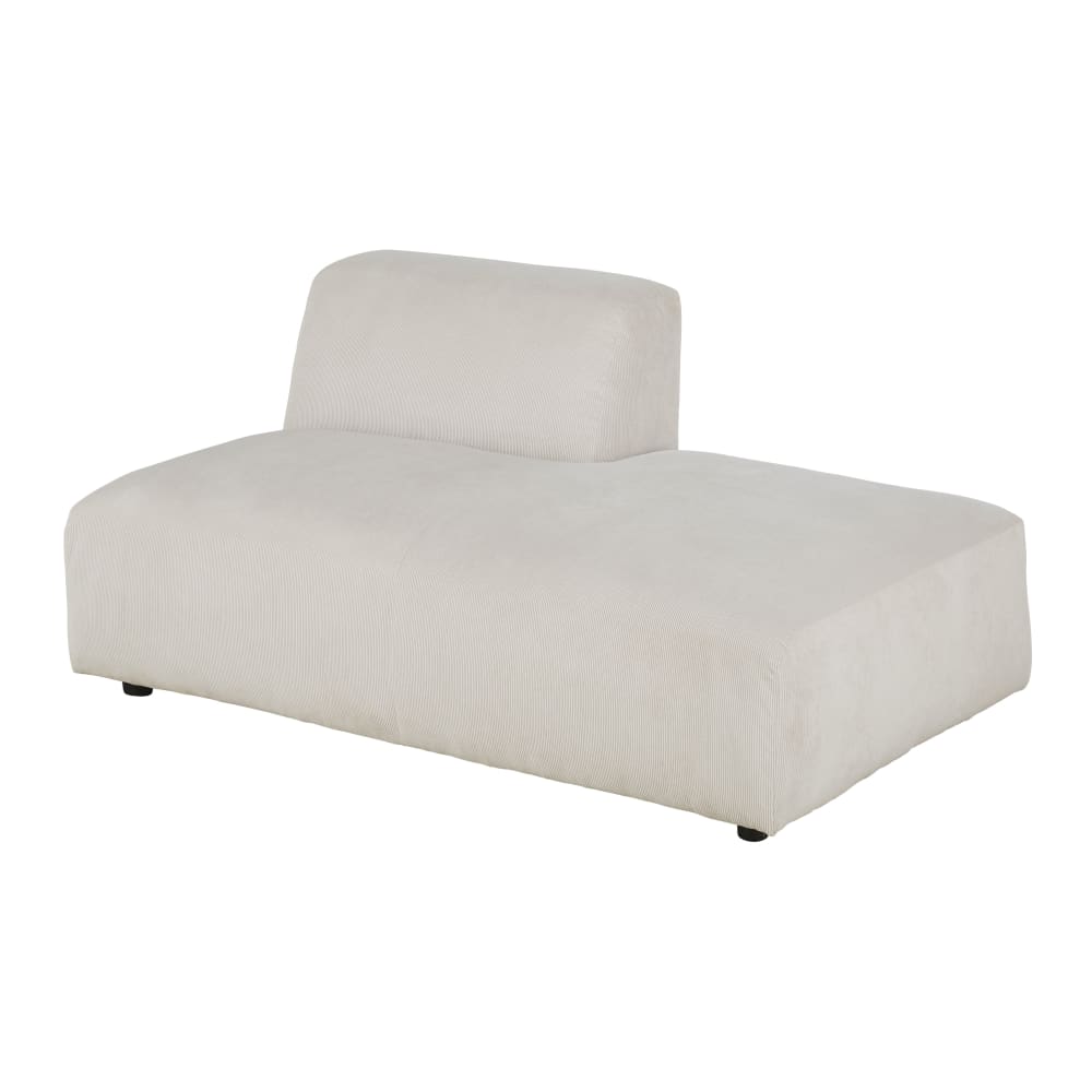 Méridienne droite pour canapé modulable en velours côtelé beige - Maisons du Monde