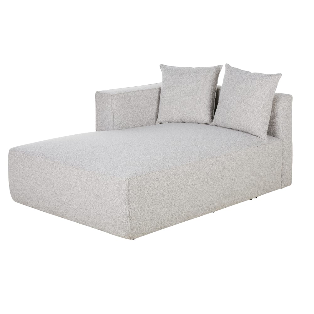 Méridienne gauche pour canapé modulable gris clair chiné - Maisons du Monde