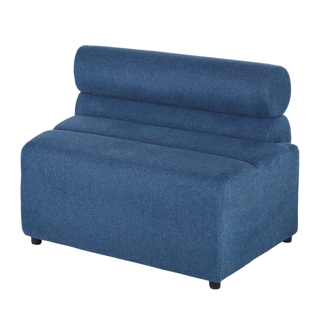 Méridienne pour canapé modulable professionnelle en tissu recyclé bleu — vue 3