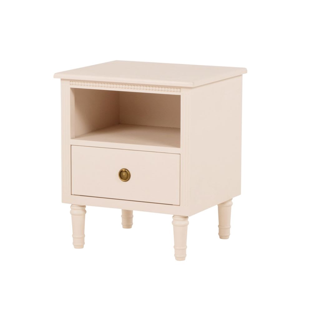 Mesa de cabeceira com 1 gaveta rosa-pálido - Maisons Du Monde
