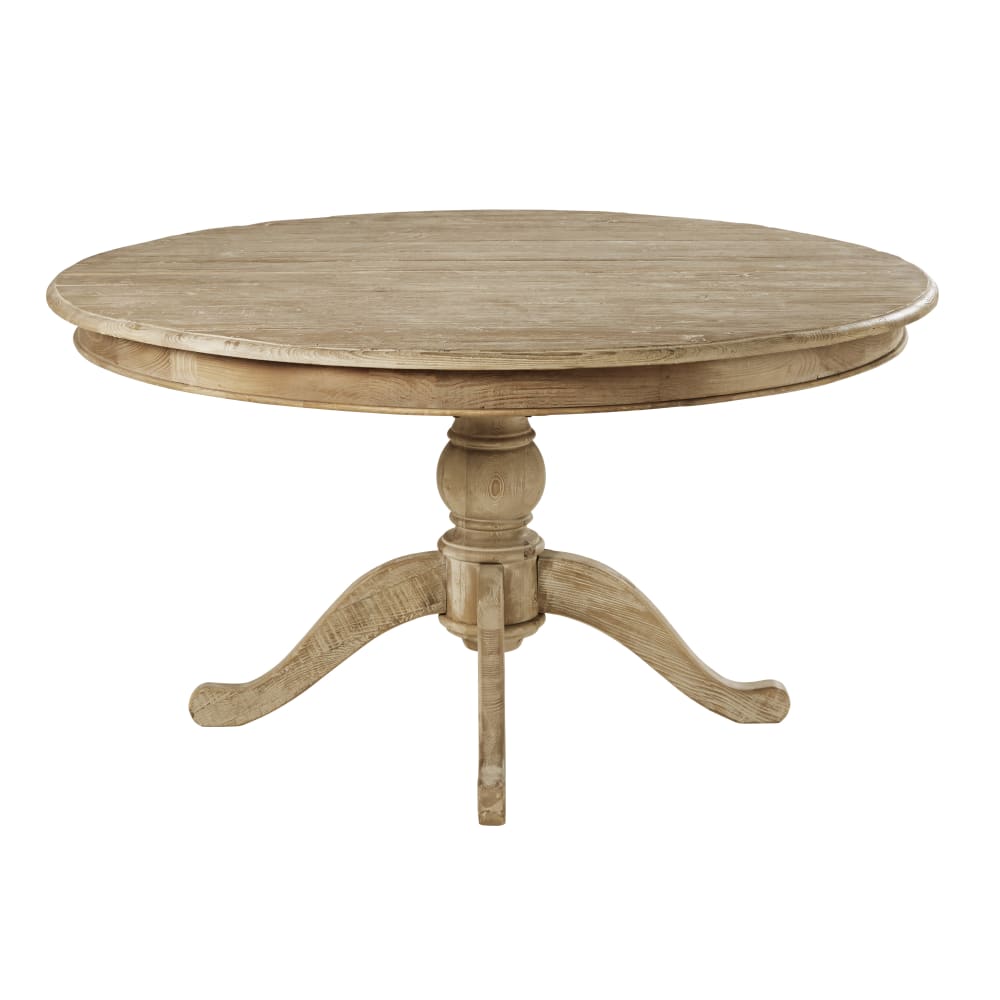 mesa de comedor extensible de abeto reciclado de 140 a 180 cm