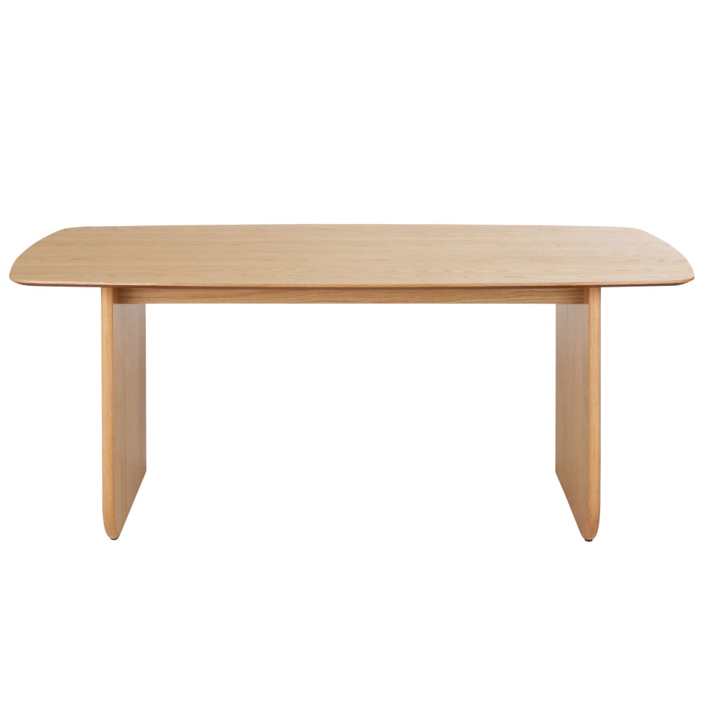 mesa de comedor rectangular de madera y chapa de 180240