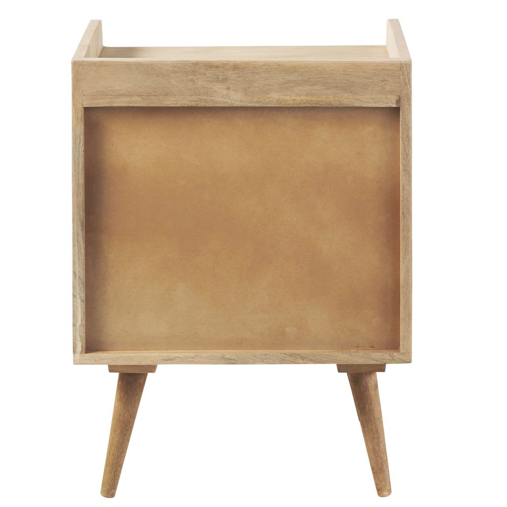 Mesita de noche de mango de 3 cajones - Maisons du Monde