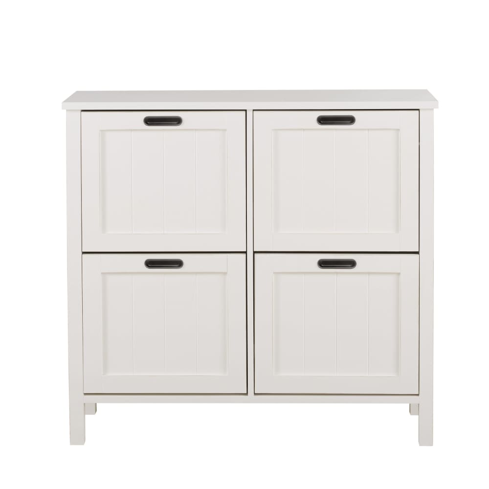 Meuble à chaussures 4 portes blanc