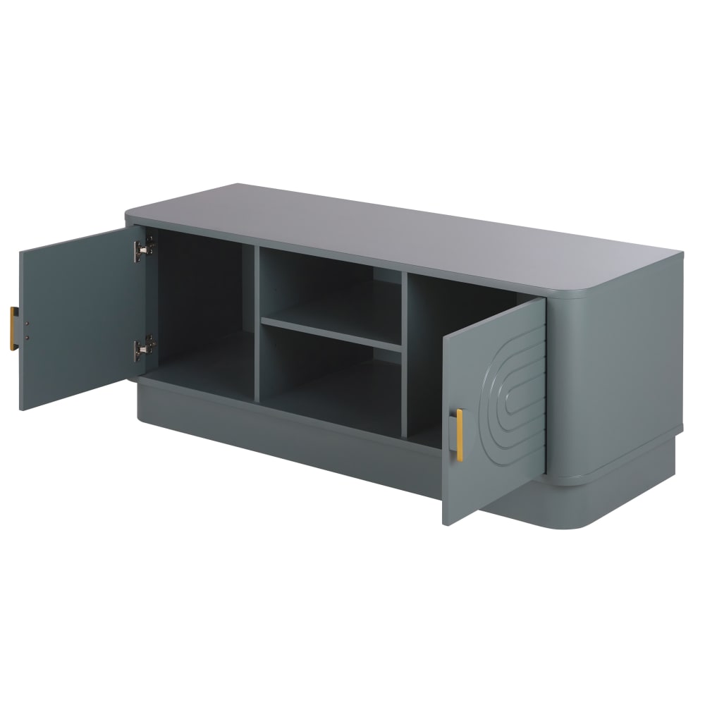 Meuble TV 2 portes vert ardoise L130
