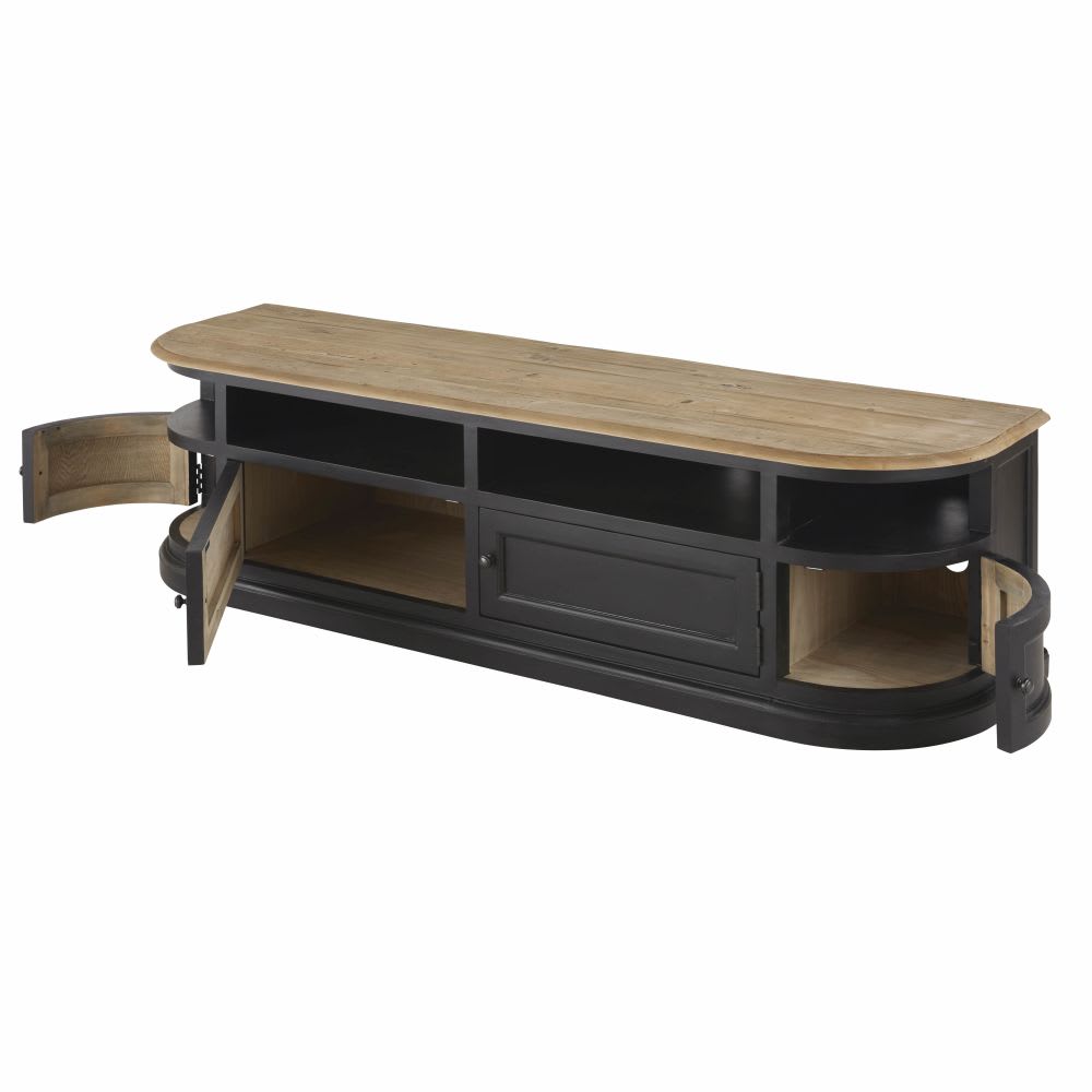 Meuble TV bicolore 4 portes L180 — vue 3