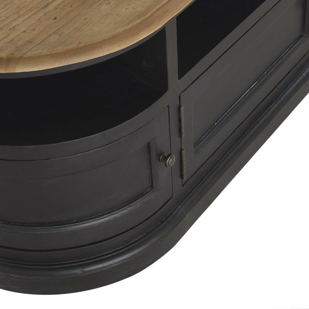 Meuble TV bicolore 4 portes L180 — vue 4
