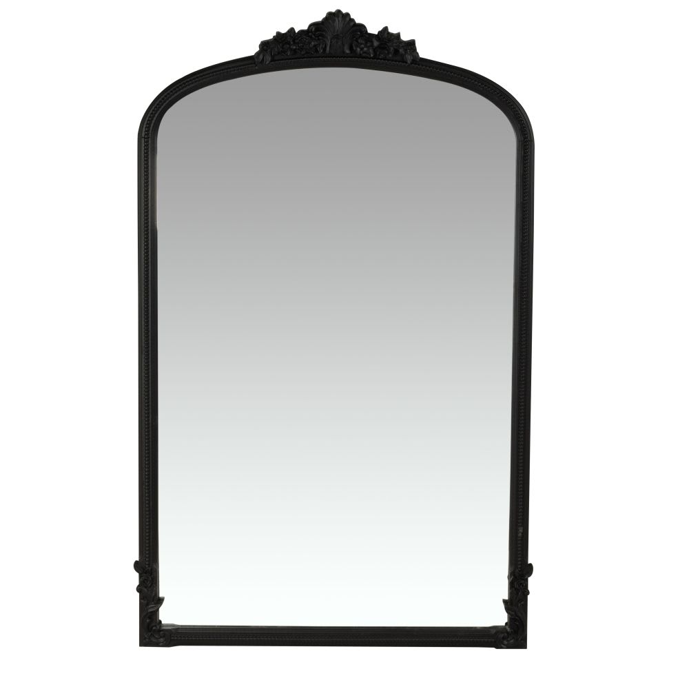 Miroir à moulures noires, 67x110 cm